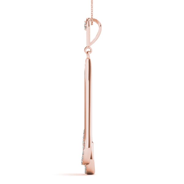 Fashion Pendant (0.44 ct. tw.), Side view in rose gold