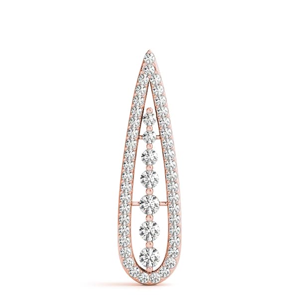 Teardrop Fashion Pendant (0.6 ct. tw.), On hand view in rose gold