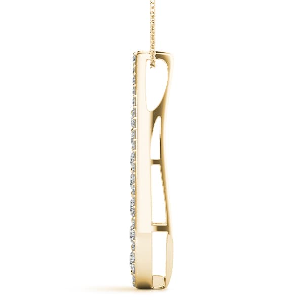 Teardrop Fashion Pendant (0.6 ct. tw.), Side view in yellow gold
