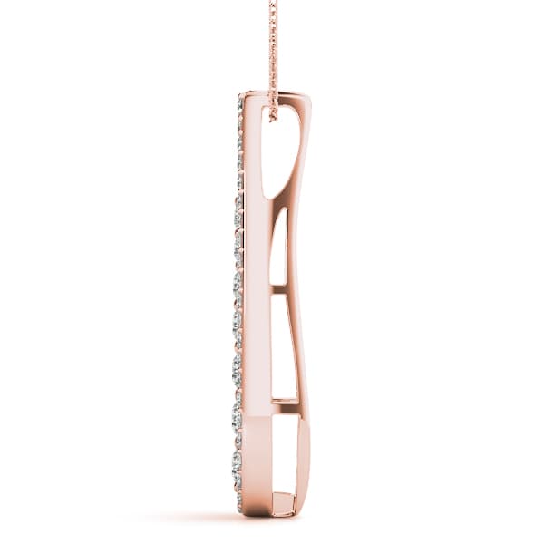 Teardrop Fashion Pendant (0.6 ct. tw.), Side view in rose gold