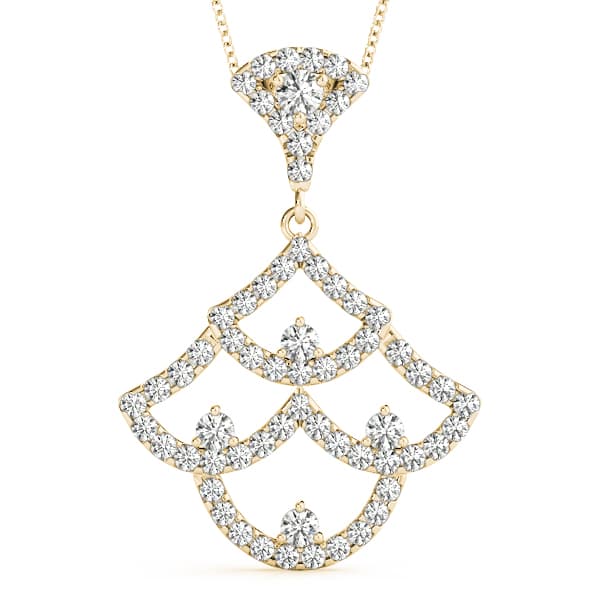 Fashion Pendant (5/8 ct. tw.), Front view in yellow gold