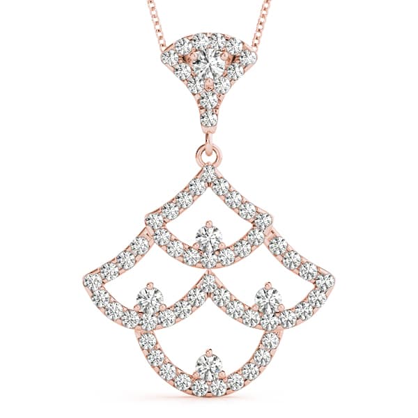 Fashion Pendant (5/8 ct. tw.), Front view in rose gold