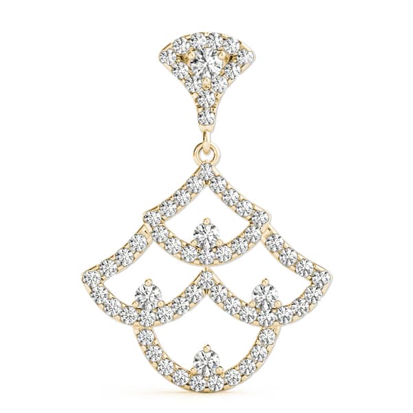 Fashion Pendant (5/8 ct. tw.), On hand view in yellow gold