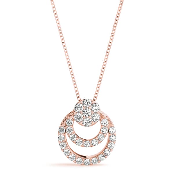 Fashion Pendant (1/4 ct. tw.), Front view in rose gold