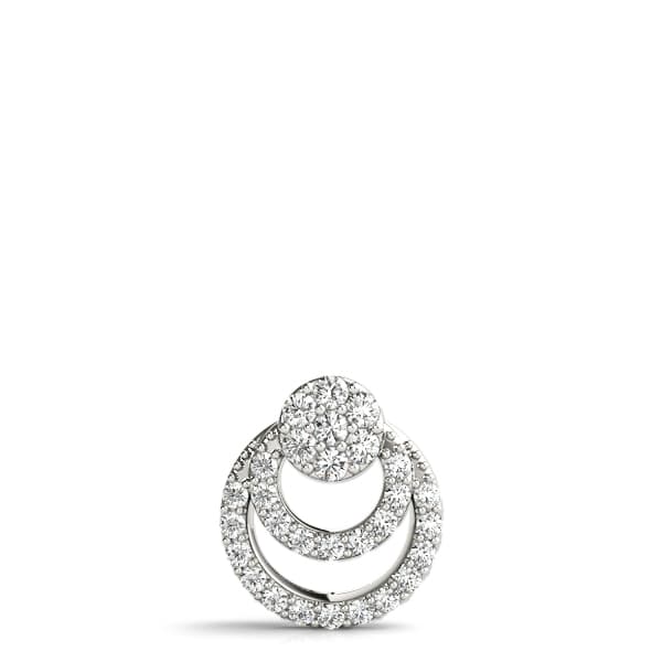 Fashion Pendant (1/4 ct. tw.), Angle view in white gold or platinum