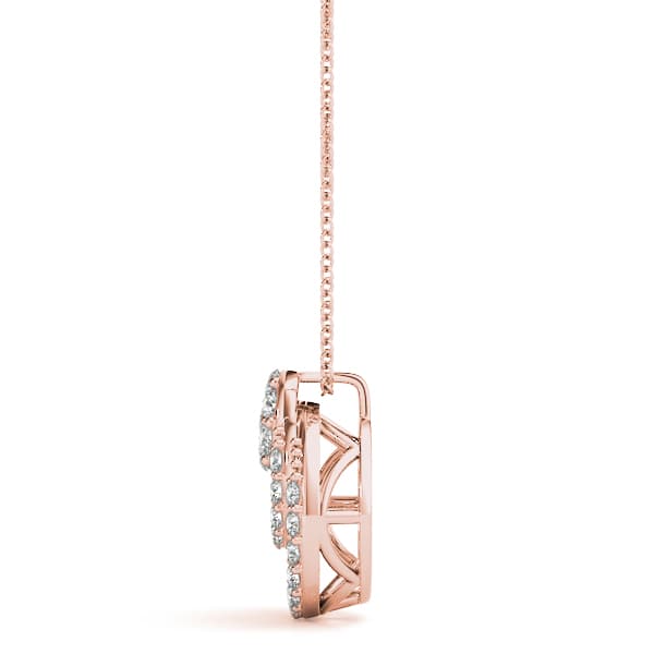 Fashion Pendant (1/4 ct. tw.), Side view in rose gold