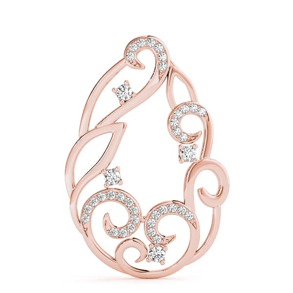 Fashion Pendant (1/4 ct. tw.), On hand view in rose gold