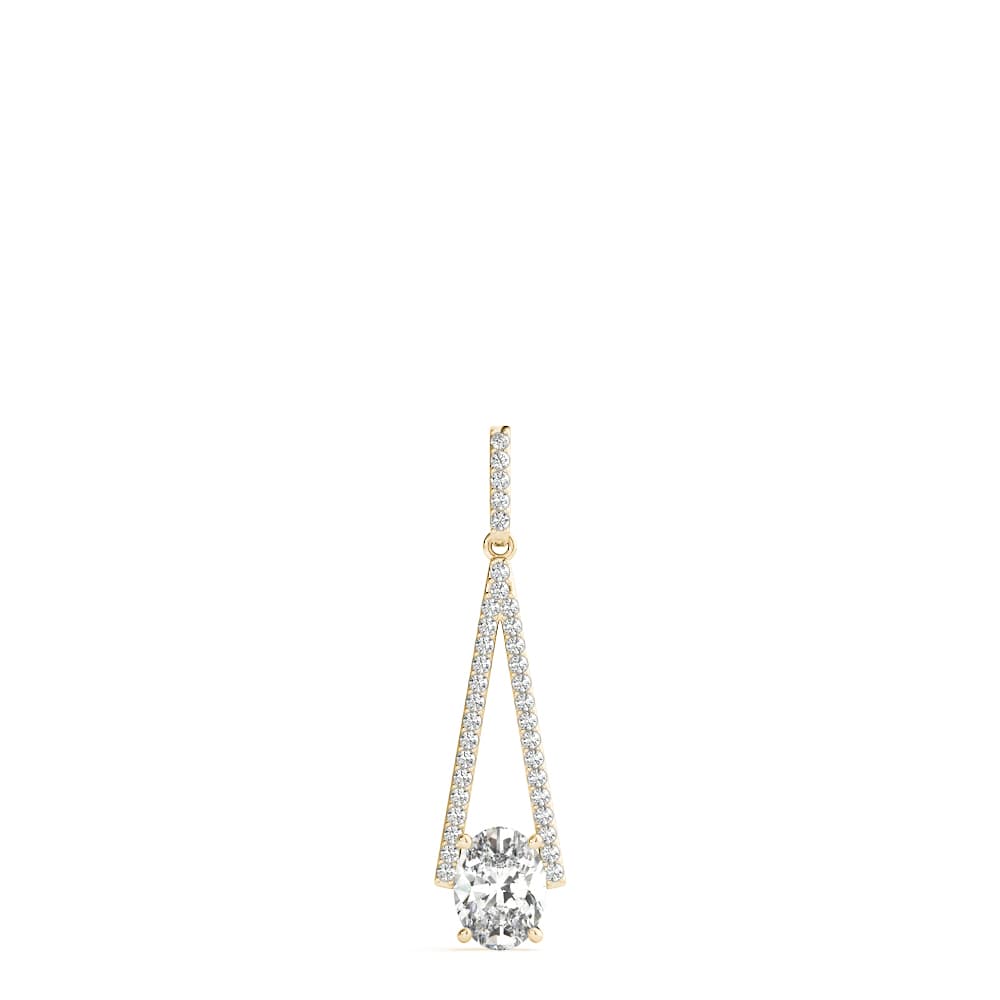 Oval Fashion Pendants (0.19 ct. tw.), On hand view in yellow gold