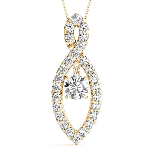 Fashion Pendant (0.85 ct. tw.), Front view in yellow gold
