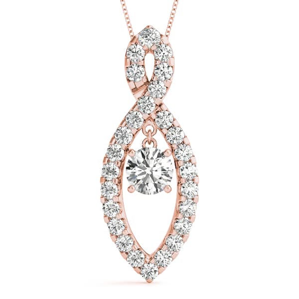 Fashion Pendant (0.85 ct. tw.), Front view in rose gold
