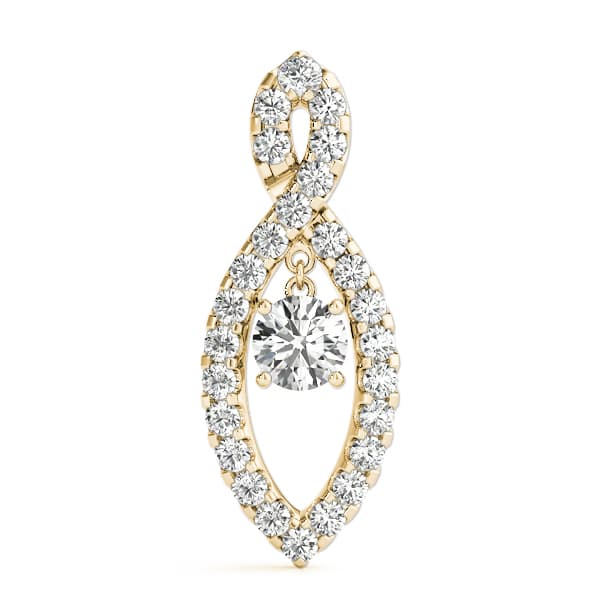 Fashion Pendant (0.85 ct. tw.), On hand view in yellow gold