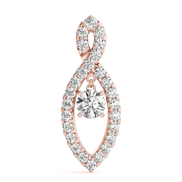 Fashion Pendant (0.85 ct. tw.), On hand view in rose gold