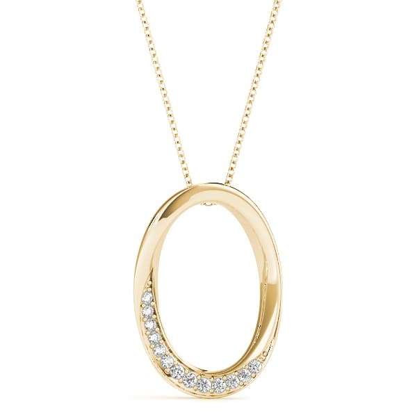 Fashion Pendant (0.07 ct. tw.), Front view in yellow gold