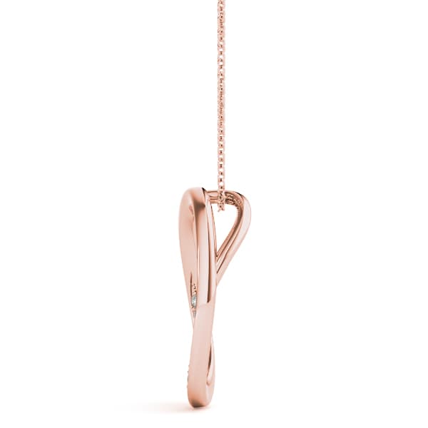 Fashion Pendant (0.07 ct. tw.), Side view in rose gold