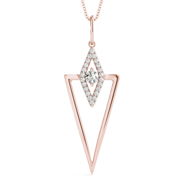 Fashion Pendant (0.21 ct. tw.), Front view in rose gold