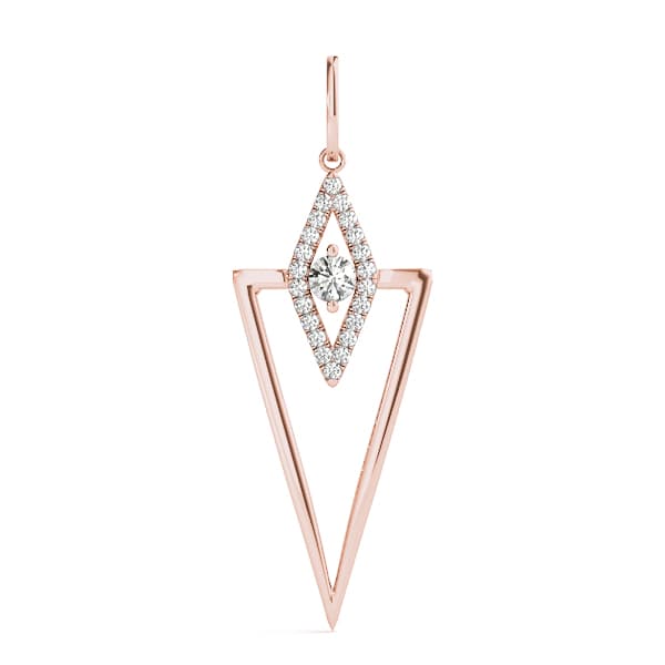 Fashion Pendant (0.21 ct. tw.), On hand view in rose gold
