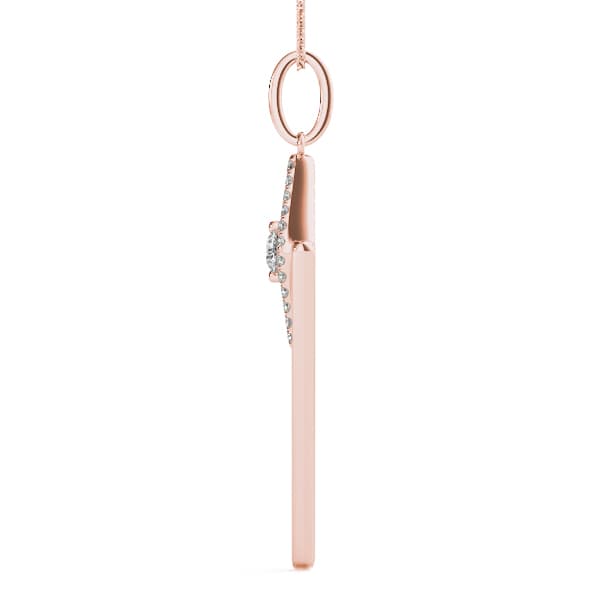Fashion Pendant (0.21 ct. tw.), Side view in rose gold
