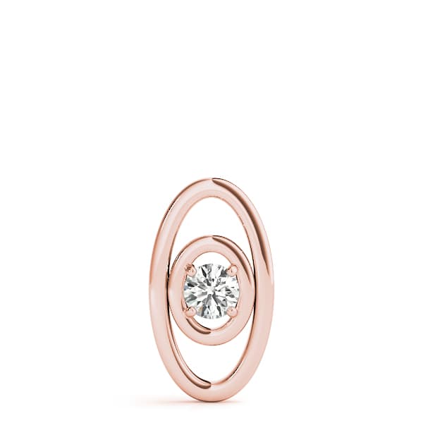 Oval Solitaire Pendant (0.2 ct. tw.), On hand view in rose gold