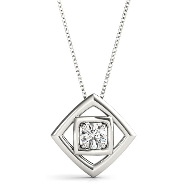 Solitaire Prong Set Pendant — 5/8 CT — View 1