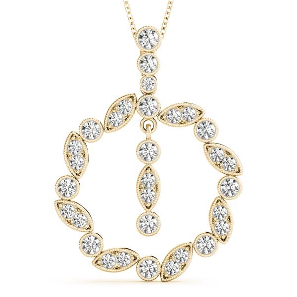 Fashion Pendant (2/3 ct. tw.), Front view in yellow gold
