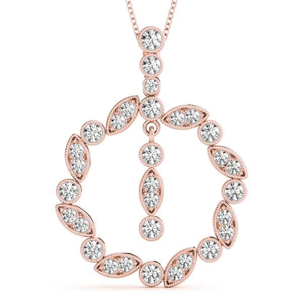 Fashion Pendant (2/3 ct. tw.), Front view in rose gold