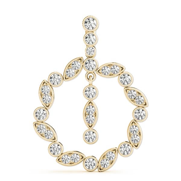 Fashion Pendant (2/3 ct. tw.), On hand view in yellow gold