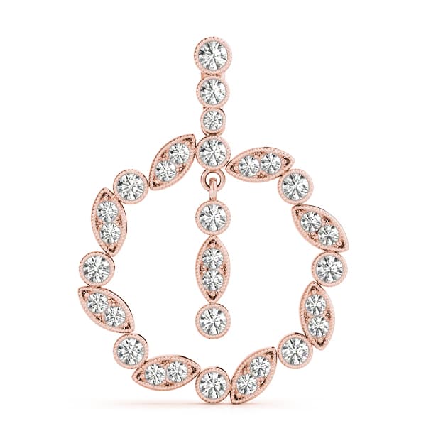 Fashion Pendant (2/3 ct. tw.), On hand view in rose gold