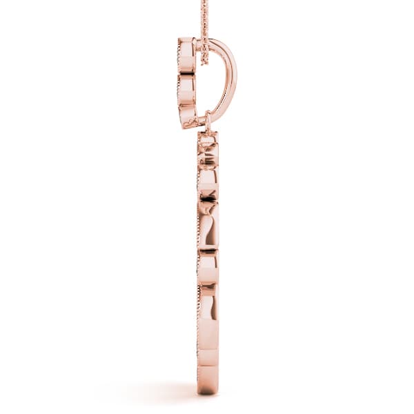 Fashion Pendant (2/3 ct. tw.), Side view in rose gold