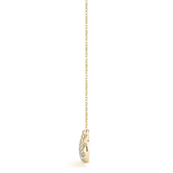 Fashion Pendant (0.18 ct. tw.), Side view in yellow gold
