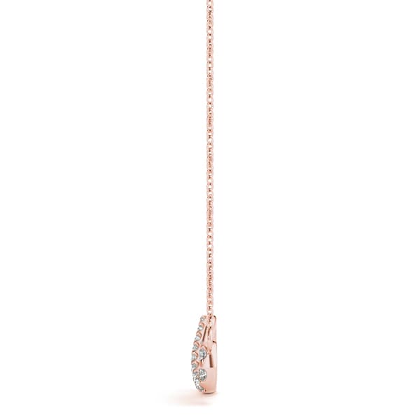 Fashion Pendant (0.18 ct. tw.), Side view in rose gold