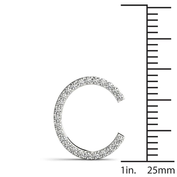 Initial Letter Q Pendants (0.15 ct. tw.), On hand view in white gold or platinum