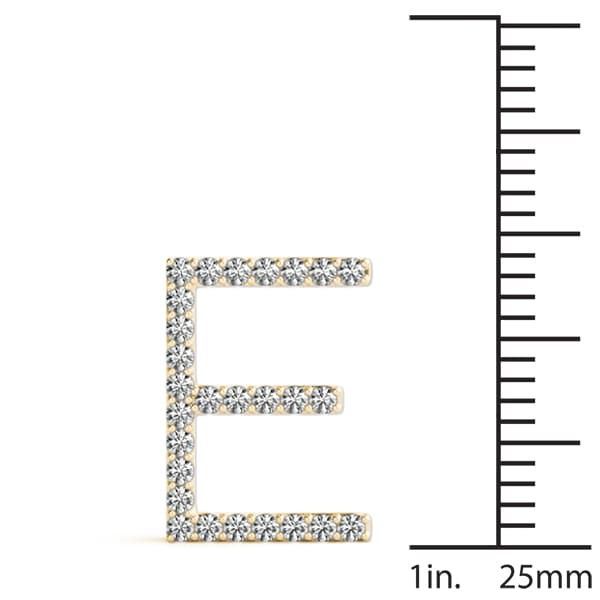 Initial Letter Q Pendants (0.17 ct. tw.), On hand view in yellow gold