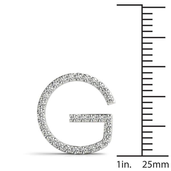 Initial Letter Q Pendants (0.18 ct. tw.), On hand view in white gold or platinum