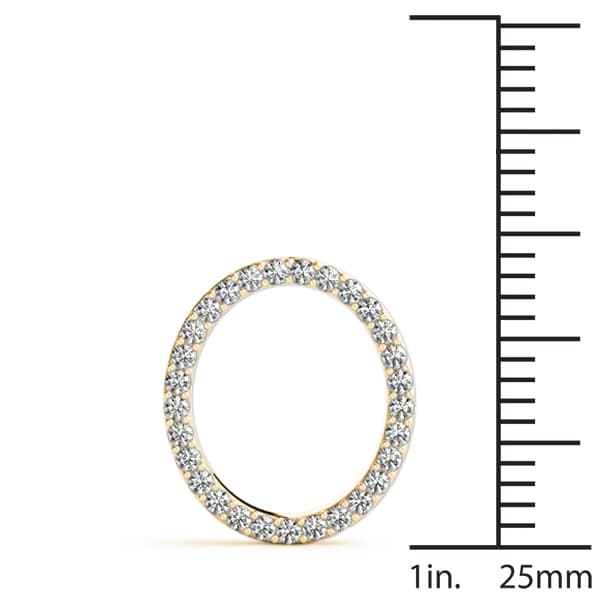 Initial Letter Q Pendants (0.17 ct. tw.), On hand view in yellow gold