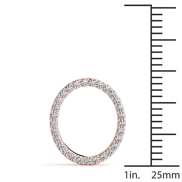 Initial Letter Q Pendants (0.17 ct. tw.), On hand view in rose gold