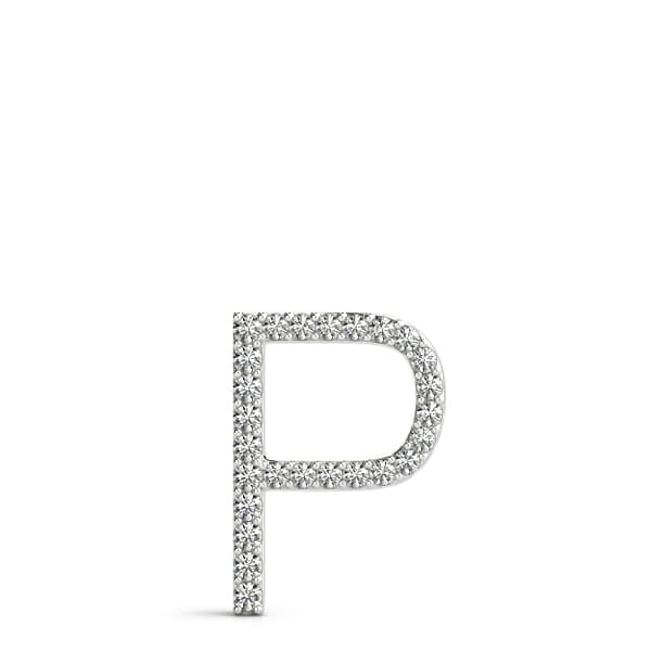 Initial Letter Q Pendants (0.16 ct. tw.), On hand view in white gold or platinum