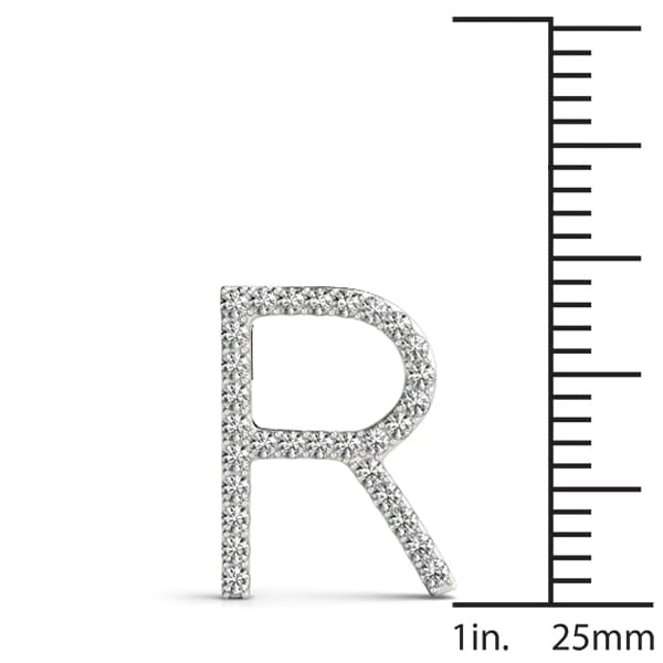 Initial Letter Q Pendants (0.18 ct. tw.), On hand view in white gold or platinum