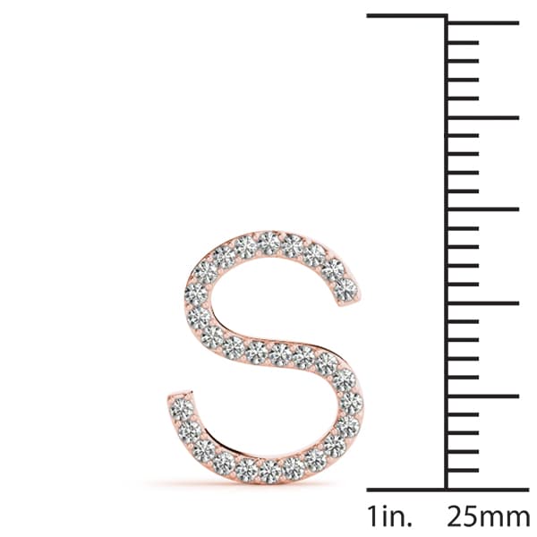 Initial Letter Q Pendants (0.17 ct. tw.), On hand view in rose gold