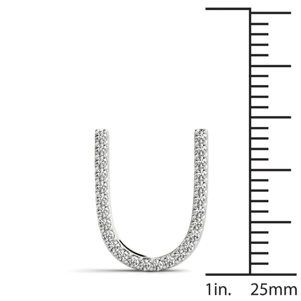 Initial Letter Q Pendants (0.16 ct. tw.), On hand view in white gold or platinum