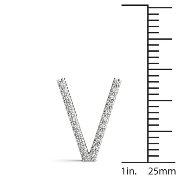 Initial Letter Q Pendants (1/8 ct. tw.), On hand view in white gold or platinum