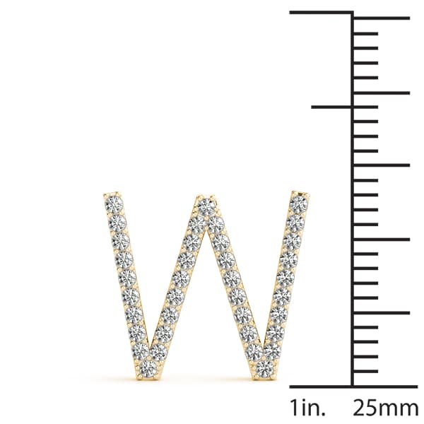 Initial Letter Q Pendants (0.18 ct. tw.), On hand view in yellow gold