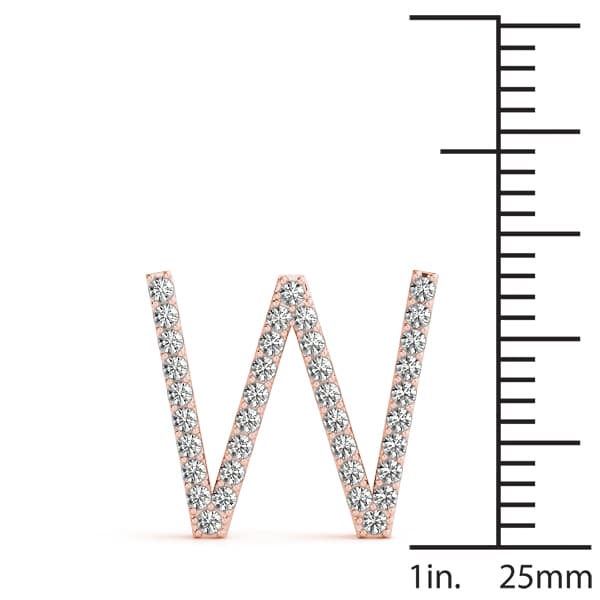Initial Letter Q Pendants (0.18 ct. tw.), On hand view in rose gold