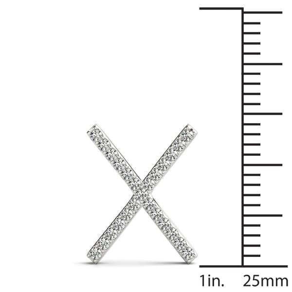 Initial Letter Q Pendants (0.15 ct. tw.), On hand view in white gold or platinum