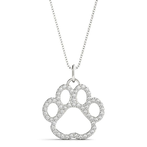 Pawprint Cluster Pendant Necklace — View 1