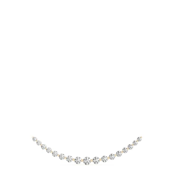 Curved Bar Pendant (1.48 ct. tw.), Angle view in yellow gold