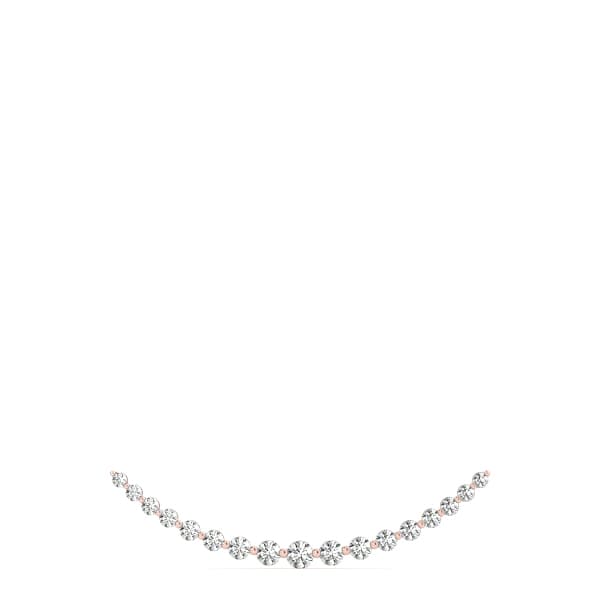 Curved Bar Pendant (1.48 ct. tw.), Angle view in rose gold
