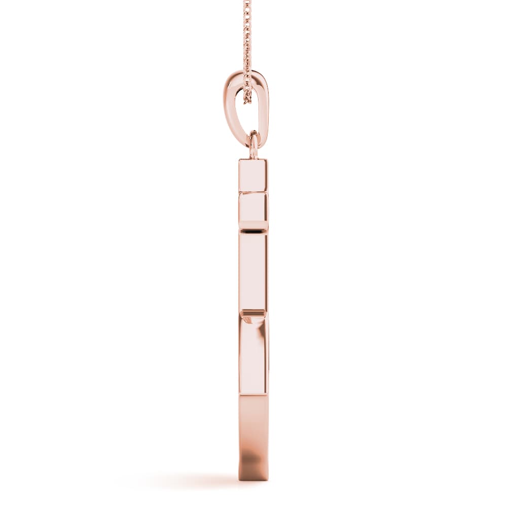 Diamond Anchor Pendant (1/2 ct. tw.), Side view in rose gold