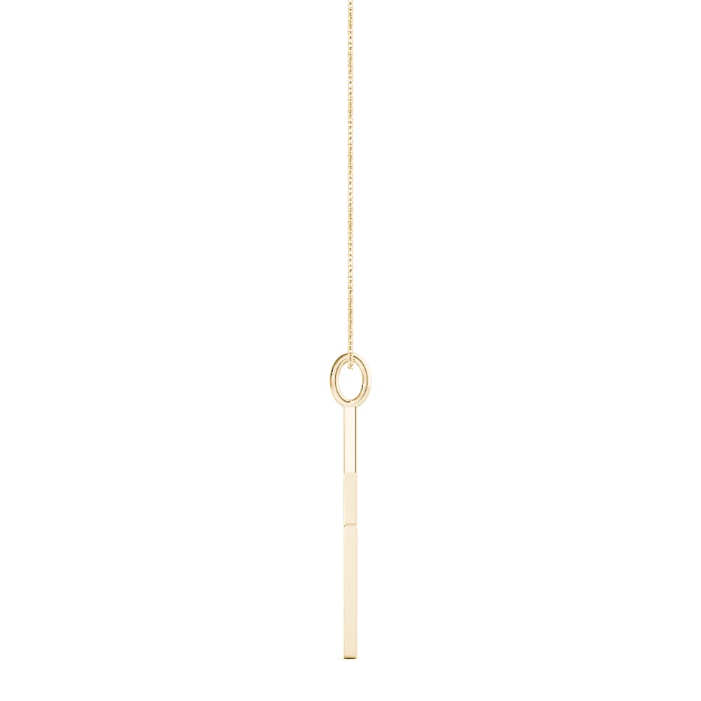 Thunderbolt Pendant (0.06 ct. tw.), Side view in yellow gold