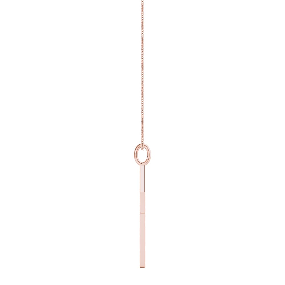 Thunderbolt Pendant (0.06 ct. tw.), Side view in rose gold