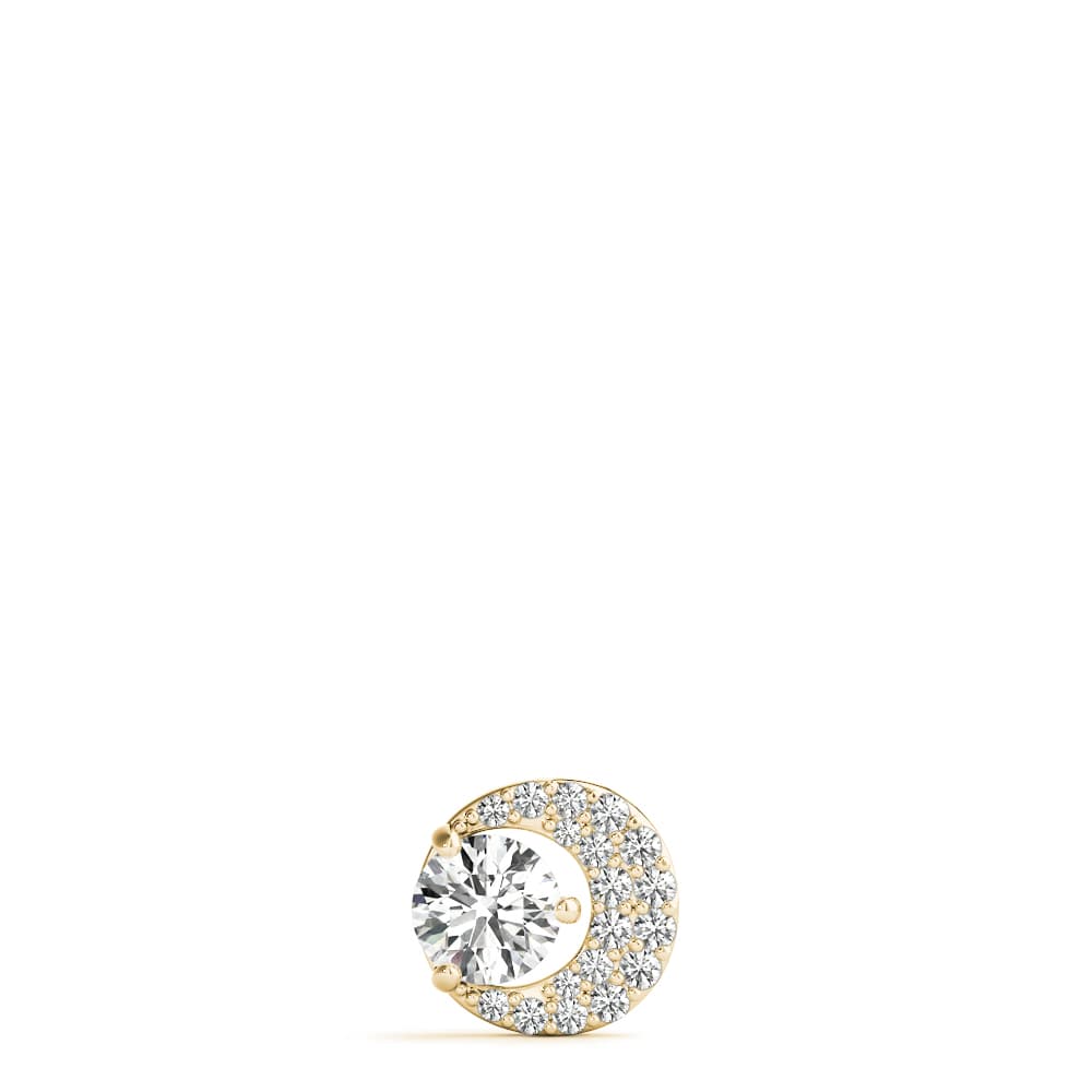 Crescent Moon Fashion Pendant (0.2 ct. tw.), On hand view in yellow gold